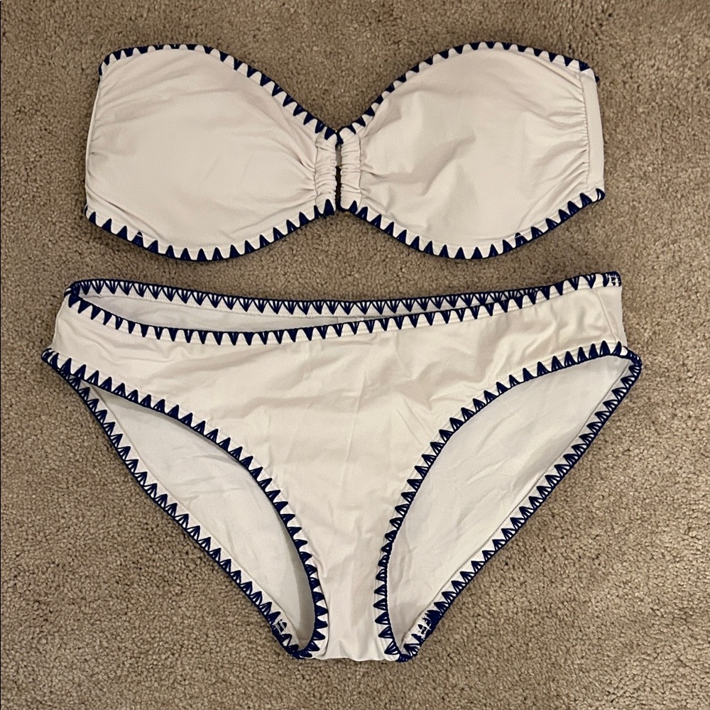 Vineyard Vines White and Blue Trim Bikini